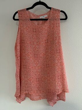 Fever Coral Pink Floral Sleeveless Camisole